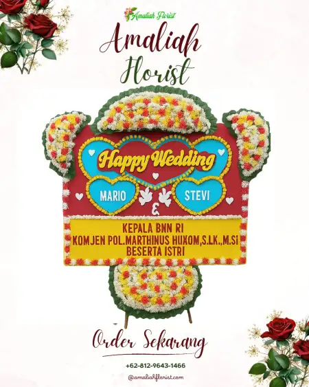 Papan Bunga Pernikahan Poris Gaga